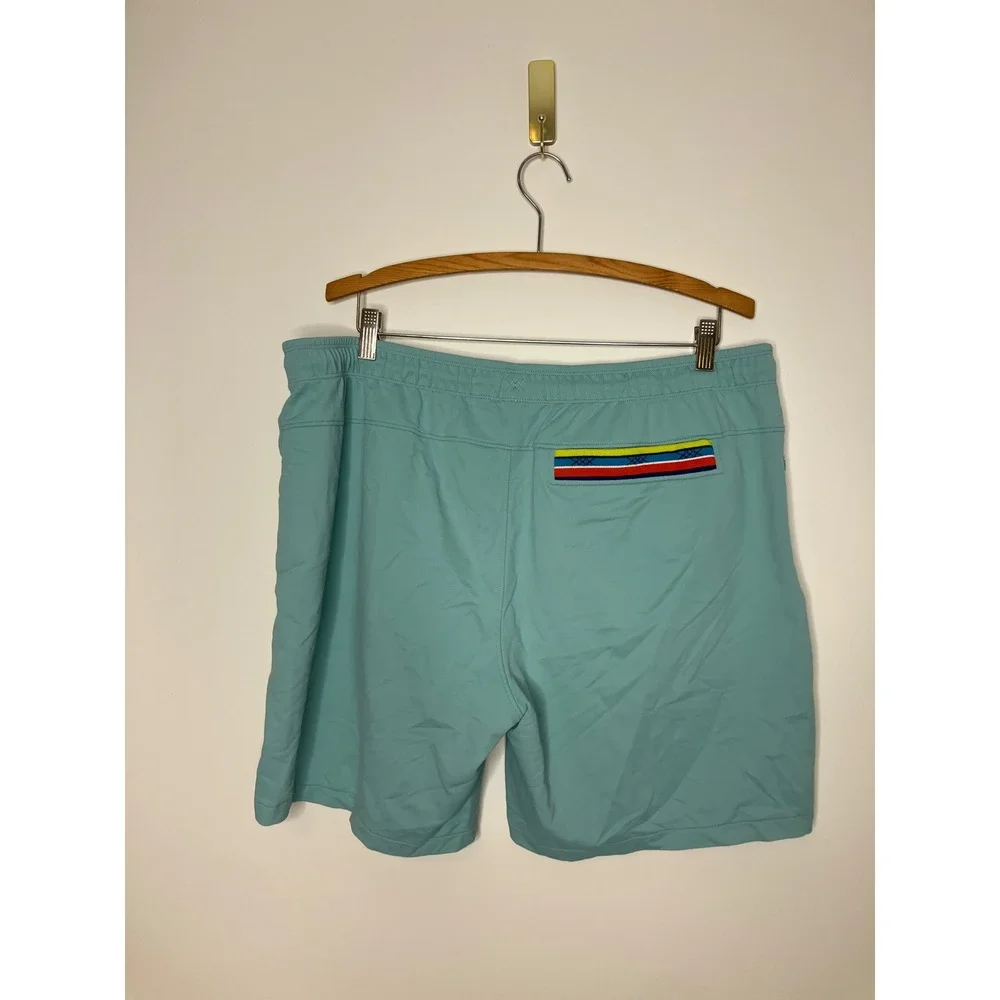 Rhône retro session pull on shorts teal men's size XL casual trendy beach summer